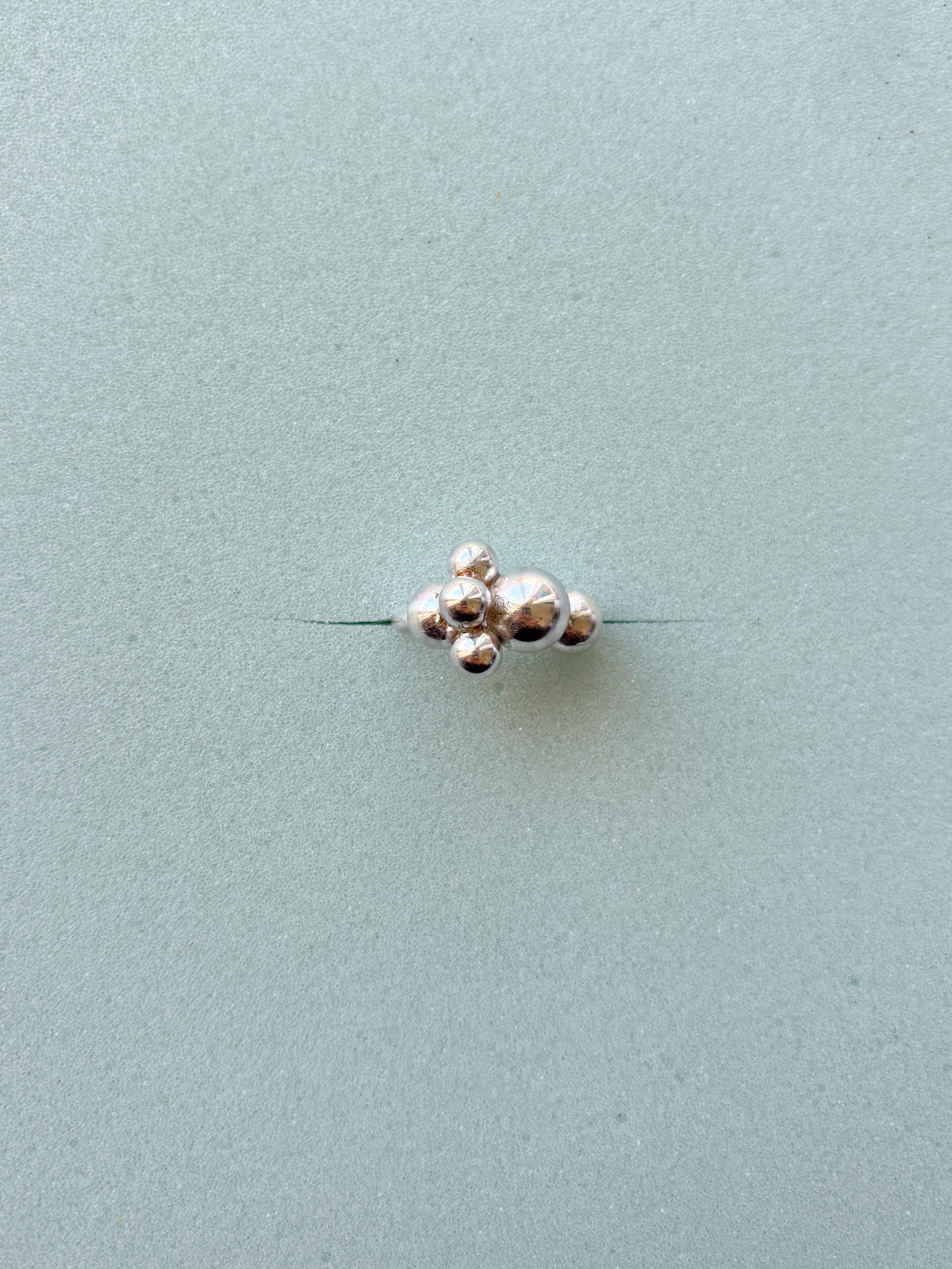 brushed bubble ring